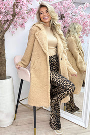 Snuggle up teddy trenchcoat - Camel