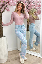Lace body - Oud roze