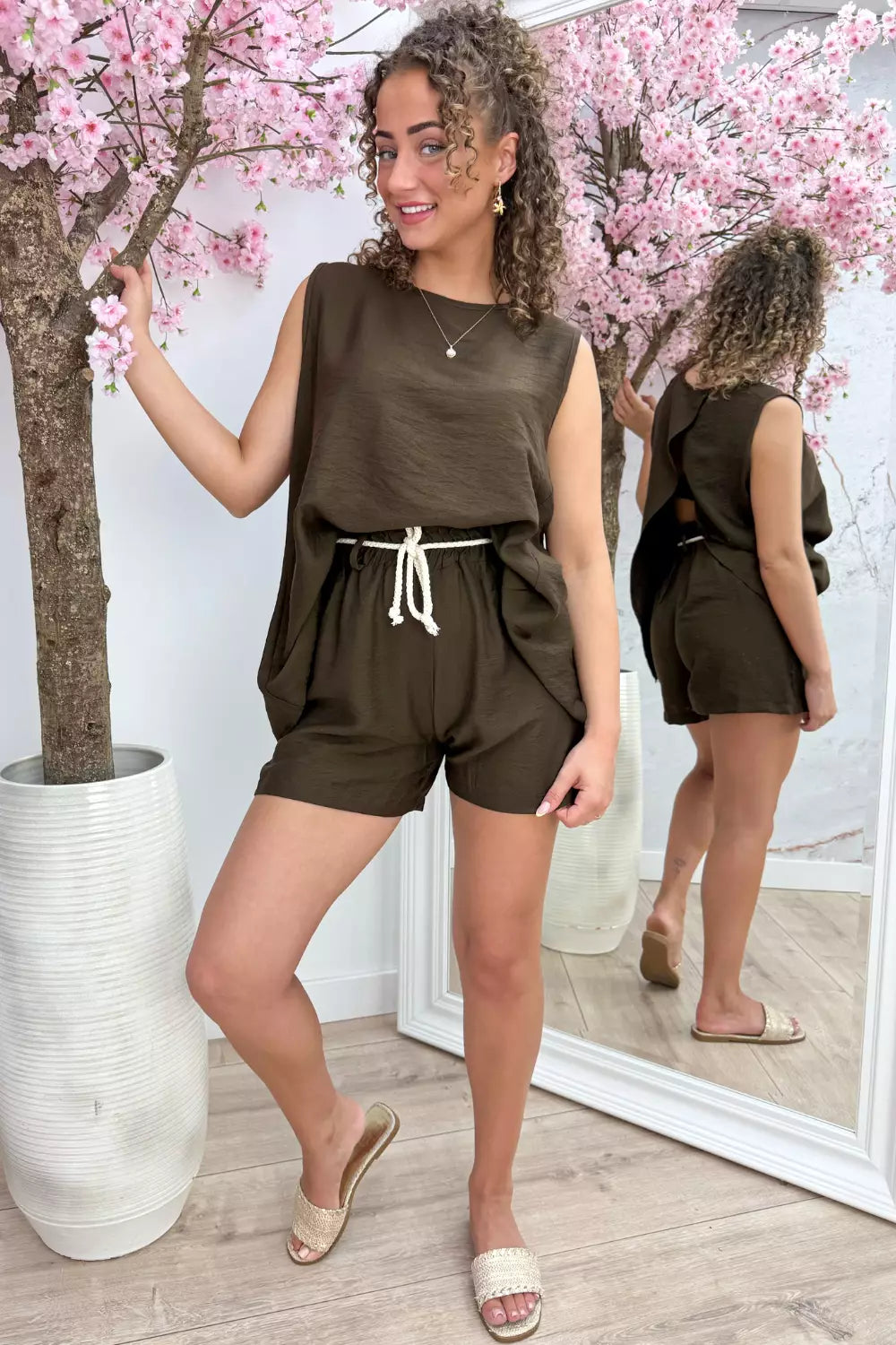 Malaga cross back co-ord - Bruin