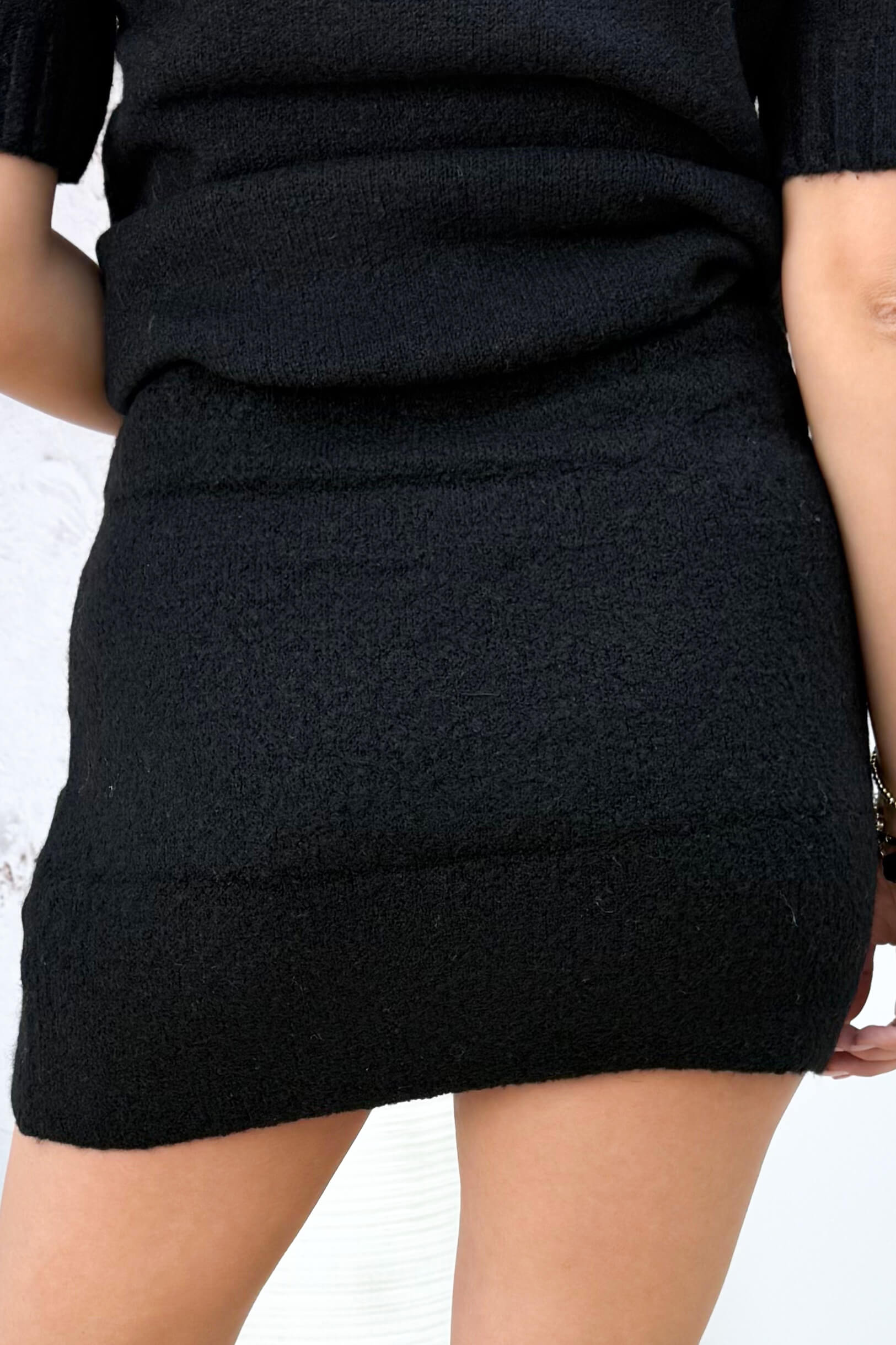 Falda de punto - Negro