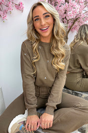 Lounge lover diamond trui - Army
