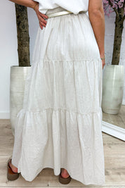 Cotton maxi skirt - Beige