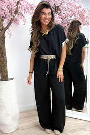 Golden girl co-ord - Zwart