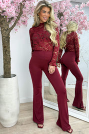 Flairy lace topje - Bordeaux