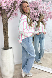 Perfect embleem stripe trui - Mint