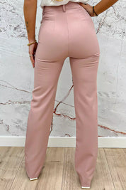 Pantalon à jambe droite 1.0 - vieux rose