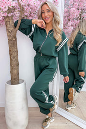 Plans can wait comfy co-ord - Dk. groen