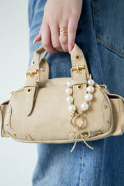 Bow bliss bag charm - Wit