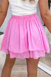 Flirty layered skort - Lollypop roze