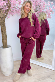 The sparkling side of comfy co-ord - Bordeaux