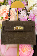 Croco inspired bag (Echt leer!) - Bruin