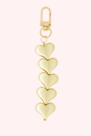 Bold heart bag charm - Goud