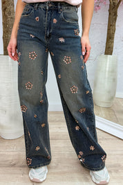 Sparkle garden jeans - Jeans blue