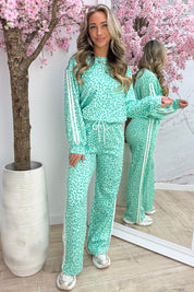 Wild stripe colorful comfy co-ord - Mint