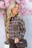 A little check a lot of sparkle blouse - Bruin