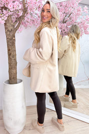 Boss it up oversized blazer - Beige