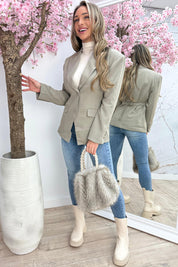 Favorite fit belted blazer - Taupe