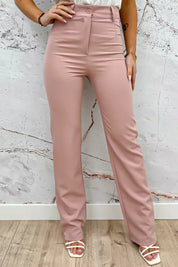 Pantalon à jambe droite 1.0 - vieux rose