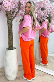 La dolce vita oversized T-shirt - Lollypop roze