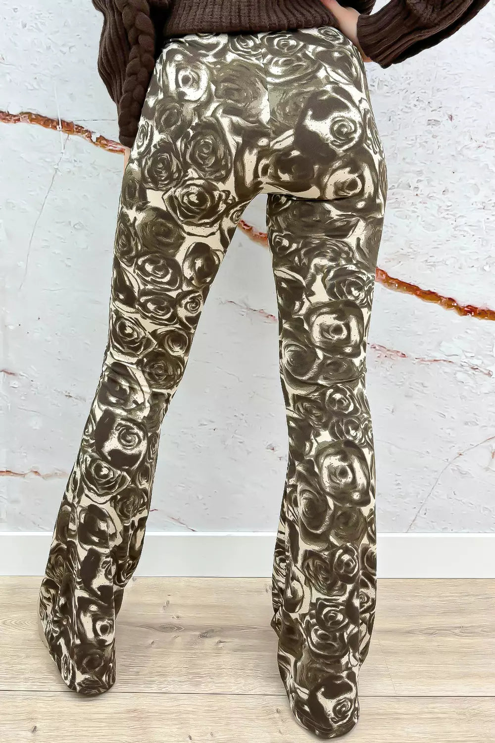 Pantaloni da viaggio da viaggio rose - Brown