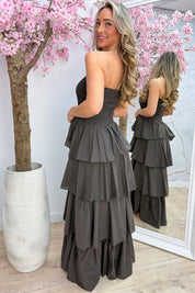 Marbella cotton ruffle dress - Bruin