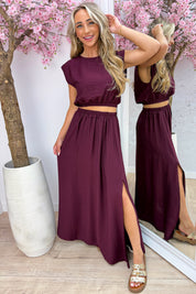 Costa co-ord - Berry purple