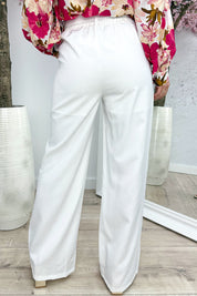 All about details belted pantalon - Wit