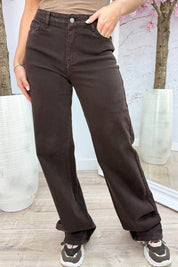 Choco extra tall straight leg jeans - Bruin
