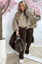 Cozy crush sweater - Taupe