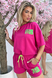 Mio mio comfy co-ord - Fuchsia