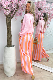 Silky basic blouse - Roze