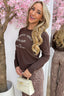 J'adore amour beaded top - Brown