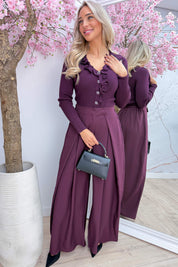 Heart full of roses topje - Berry purple