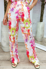 Paradise memories pants - Wit