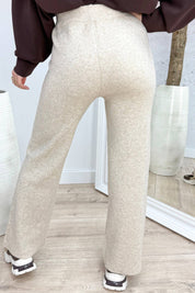 Ribbed comfy pants - Beige
