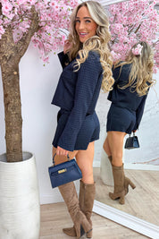 Checkered favorite blazer - Navy