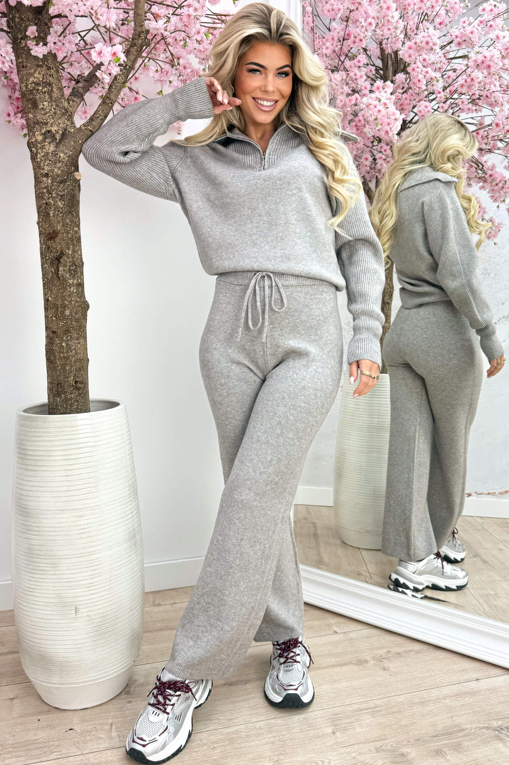 Ribbed comfy co-ord - Lt. taupe