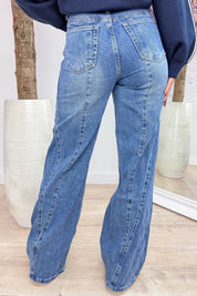Seam to impress wide leg jeans - Jeans blue