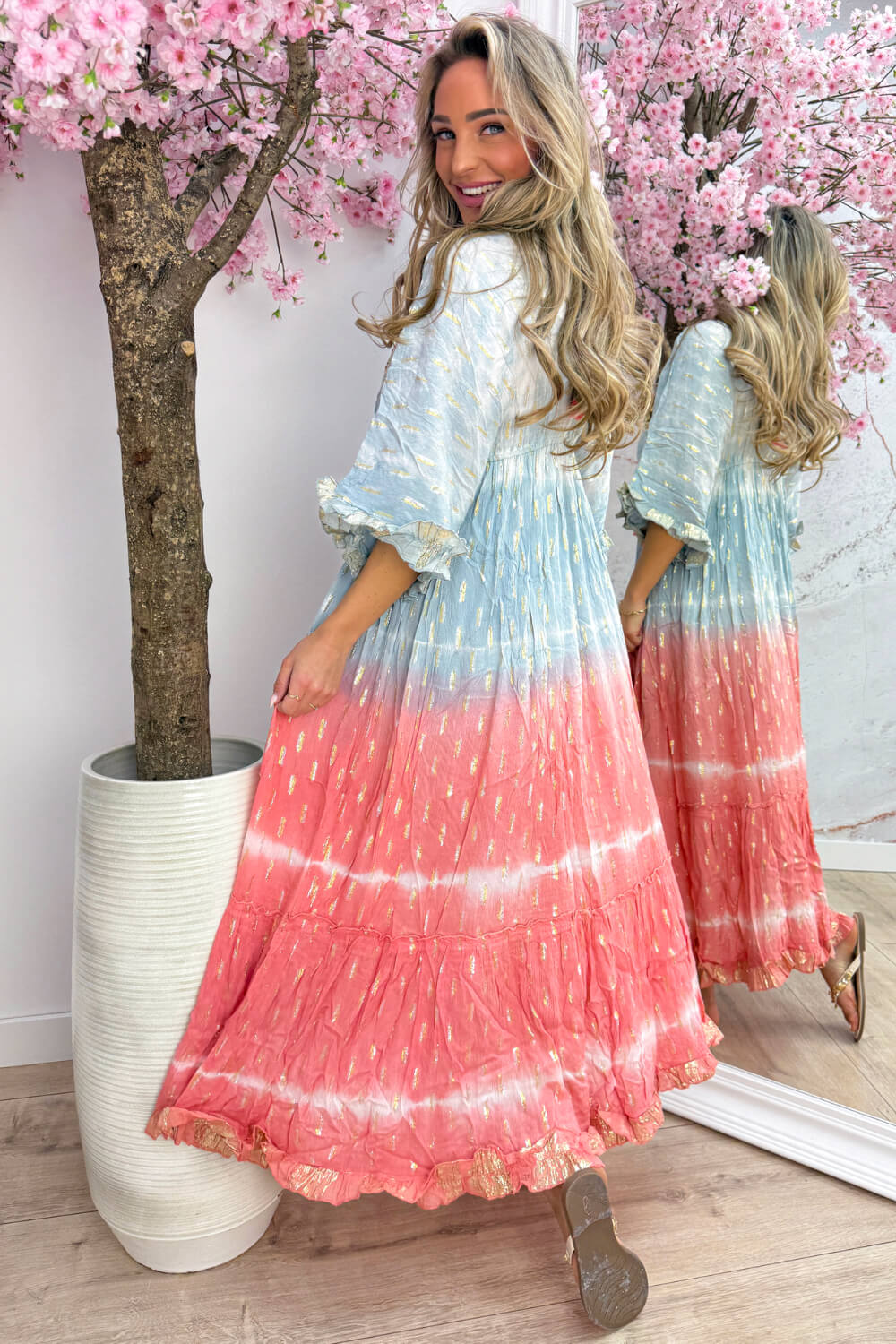 Havana beach dress - Sky blue