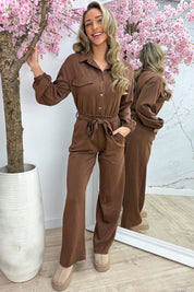 One and done jumpsuit - Cognac