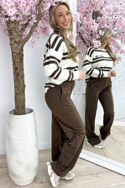 In love with stripes trui - Beige