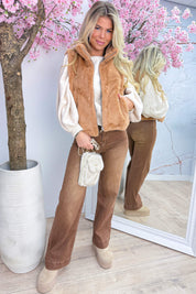 Fur the love of it gilet - Camel