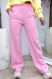 Made for you basic comfy pants - Lollypop roze