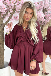 Silky stripe jumper - Bordeaux