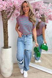 On trend stripe topje - Groen
