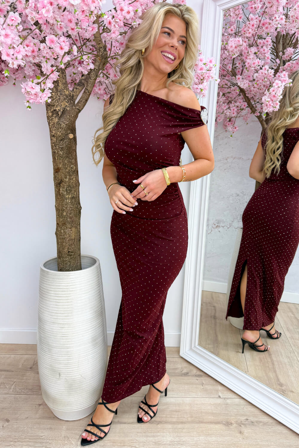 Sparkle and shine maxi dress - Bordeaux