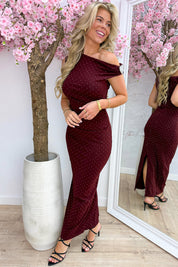 Sparkle and shine maxi dress - Bordeaux