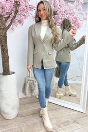 Favorite fit belted blazer - Taupe