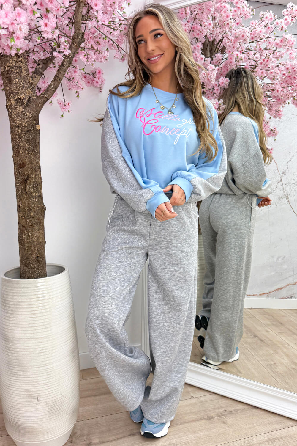 Millagro concept comfy co-ord - Lt. grijs