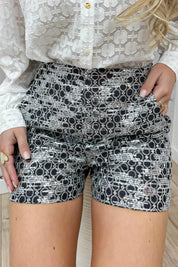 Let's get sparkly paillet short - Zwart